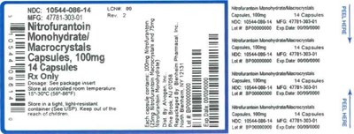 100mg 14ct (Label Nitrofurantoin Monohydrate Macrocrystals Caps 100mg  Bpi(10544 086 14))